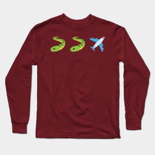 Snakes on a Plane Emoji Graphic Long Sleeve T-Shirt